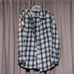 100% blue flannel